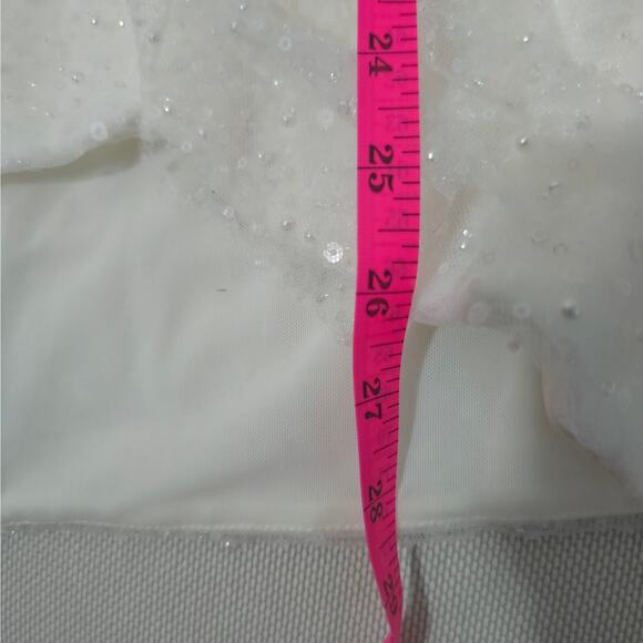 Watters - Ivory Snow Perlita Beading Gibson Mini Dress Size 6 - Picture 9 of 11